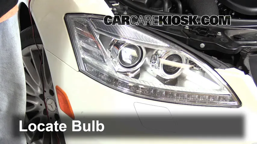 2010 Mercedes-Benz S400 Hybrid 3.5L V6 Lights Highbeam (replace bulb)